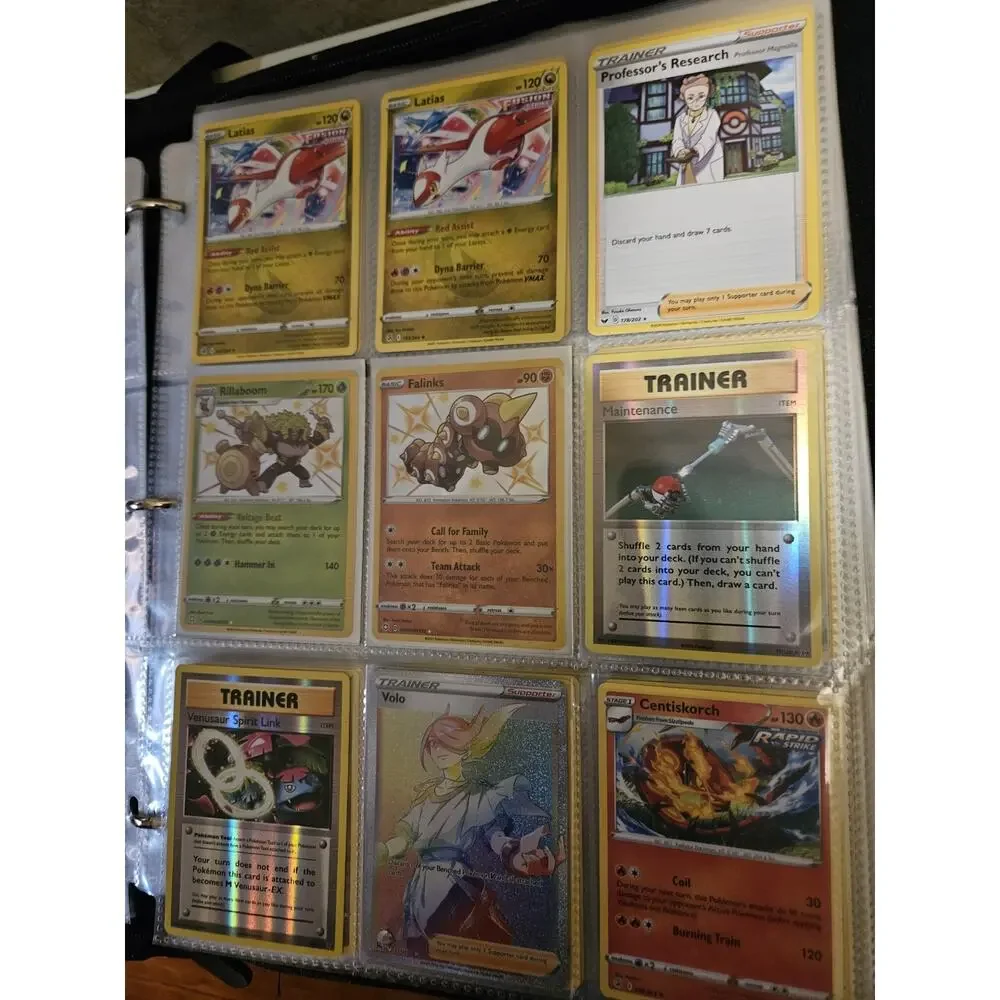 Pokemon TCG Card Lot V VMAX GX EX VSTAR Holo Vintage 9-Pocket Pages